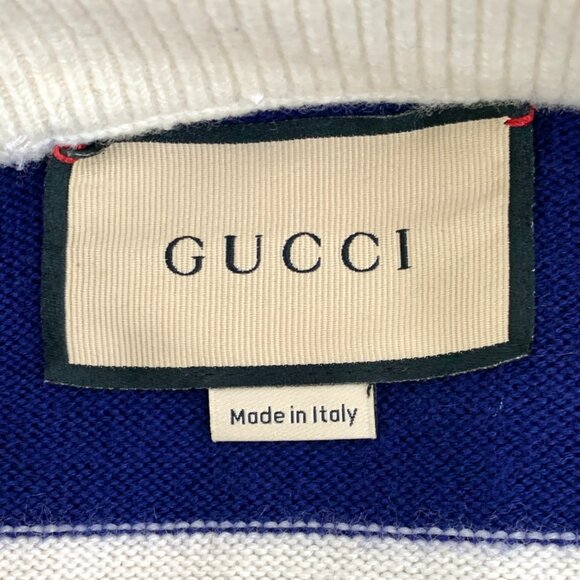 Gucci Multicolor striped logo wool knit midi skirt - Picture 5 of 6